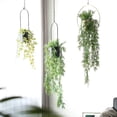 thumbnail image 4 of Balcony Patio Metal Home Decoration Modern Wall & Ceiling Hanging Basket Planter Plant Pot Flower Pot GOLD OVAL, 4 of 8