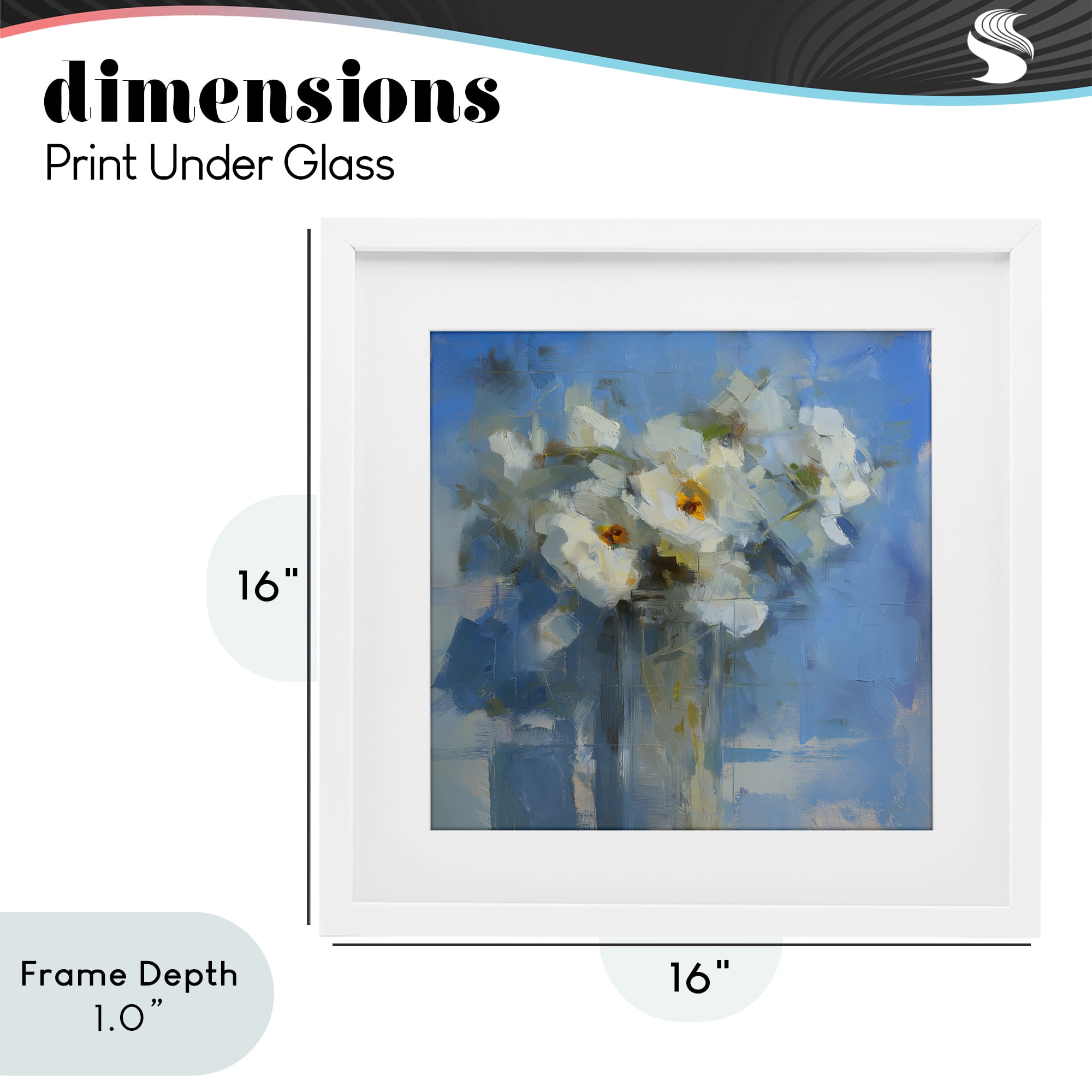 Stupell Industries Petals Remembered Abstract White Framed Print Under Glass, design by Svetlana Aleynikova