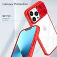 thumbnail image 6 of Allytechgroup Clear Case for Apple iPhone 11, with Tempered Glass Screen Protector & Lens Protector Anti-Yellow Shockproof Rugged Hybrid Phone Case for iPhone 11, Red, 6 of 7