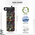 thumbnail image 4 of KLL Colorful Geometric Figures Pattern 18OZ Water Bottle With Straw,Stainless Steel Sports Water Cup Flask Sports Water Cup Flask Wide Mouth Travel Thermal Mug, 4 of 8