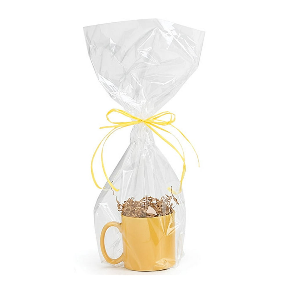A1BakerySupplies Clear Cello Cellophane Bags Gift Basket Package Flat