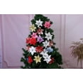 thumbnail image 4 of 12 Pack Rose Gold Xmas Glitter Poinsettia 5.1 inch Artificial Flowers Christmas Tree Decorations Clearance Ornaments, 4 of 4