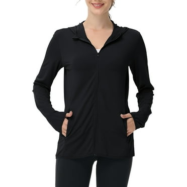 TRYSIL Women's UPF 50  Sun Protection Hoodie Jackets Athletic Lightweight Full-Zip Long Sleeve Outdoor