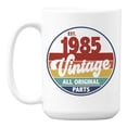 thumbnail image 1 of Vintage Est. 1985, All Original Parts White Ceramic Coffee & Tea Mug (15oz), 1 of 6
