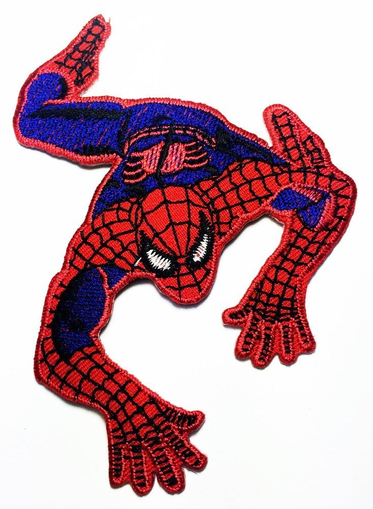 MARVEL SPIDERMAN LIGHT UP EYES  SEQUIN FABRIC APPLIQUÉ PATCH SEW ON CHARACTER 
