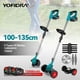 thumbnail image 2 of Cortadora de césped eléctrica de mano Yofidra para batería Makita de 18 V, cortadora de césped inalámbrica para jardín, longitud ajustable con 2 baterías, 2 of 5