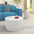 thumbnail image 2 of H-Barrel Coffee Table, Simple Design Coffee Table for Indoor & Outdoor Use, Durable Cocktail Table, Ideal for Living Room, Bedroom, Garden, 2 of 7