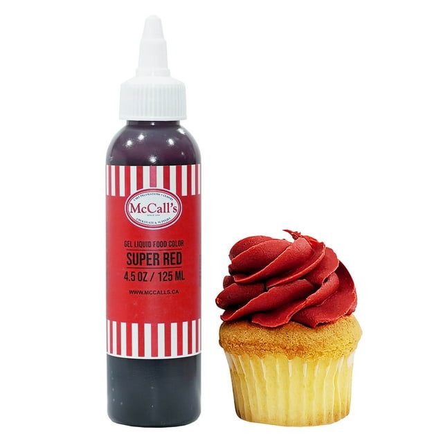 GEL Colorant Alimentaire Liquide SUPER Rouge 125 ml, 4,5 Oz