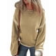 thumbnail image 2 of Suéteres para Mujer, Cuello Redondo Liso, Corte Holgado, Larga, Punto en Contraste, Jersey, Tops Caqui L, 2 of 9
