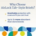 thumbnail image 4 of NorthShore MegaMax AirLock Breathable 9-Hour Heavy-Duty Tab-Style Adult Diapers, X-Large, 12 Count Bag, Black, 50-60", Unisex Incontinence Underwear, 4 of 8