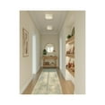 thumbnail image 2 of Inspire Collection Two-Light Satin Brass Summer Linen Shade New Traditional Flush Mount Light, 2 of 6