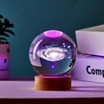 thumbnail image 3 of MyArtWe 3D Crystal Ball Colorful Night Light Galaxy Table Lamp, 3 of 8