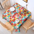 thumbnail image 2 of Pioneer Flower Floral Print Pattern Square Tablecloth, Waterproof Wipeable Spillproof Washable Table Cover for Home Kitchen Party Decor, 52"x52", 2 of 6