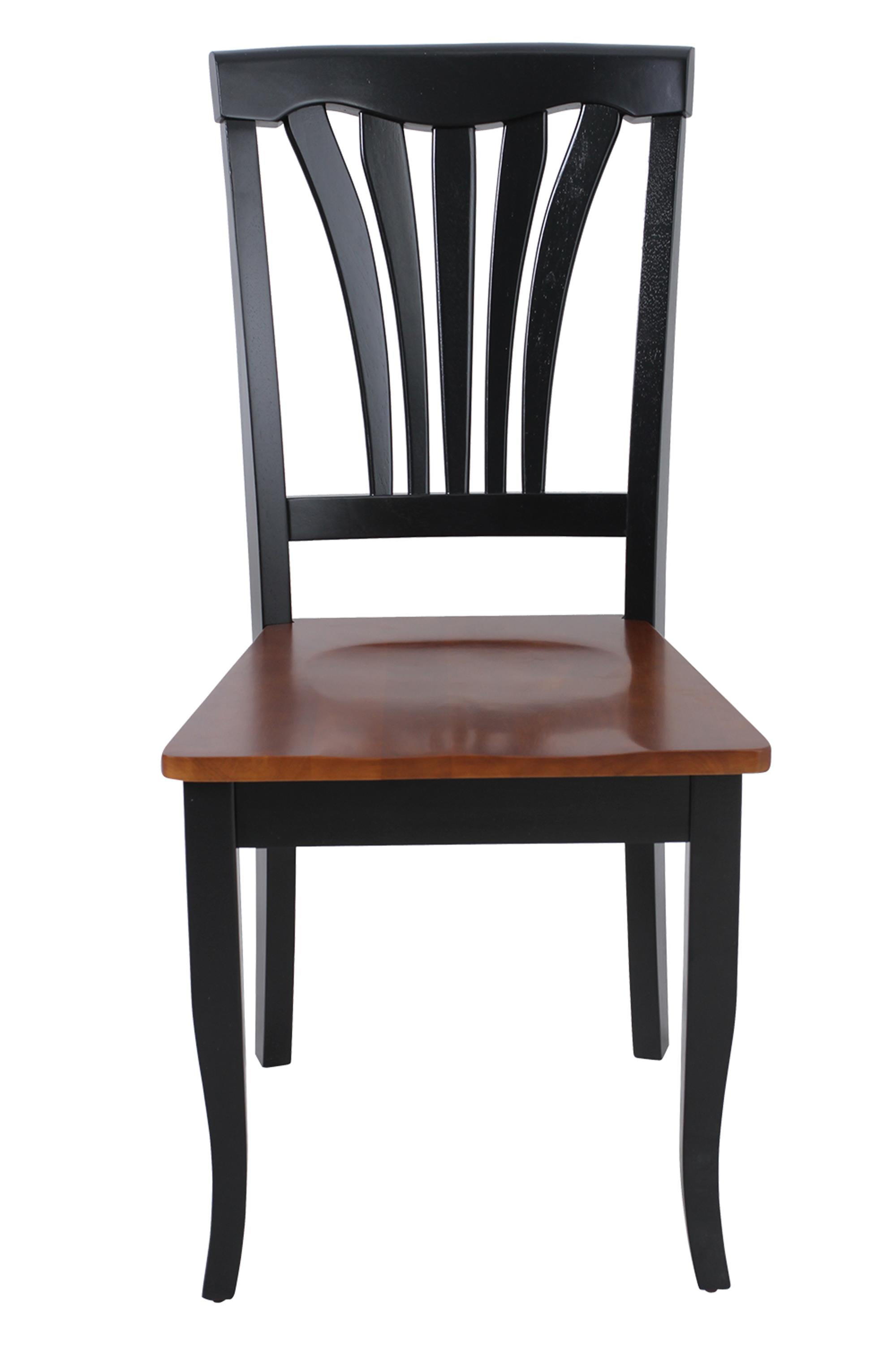 Sturdy Dining ChairsFinishBlack/Saddle Brown,Quantity2 Piece