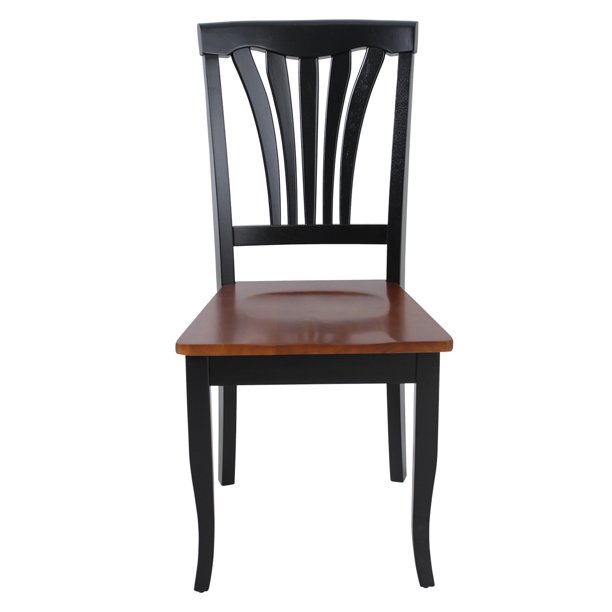 Sturdy Dining ChairsFinishBlack/Saddle Brown,Quantity2 Piece