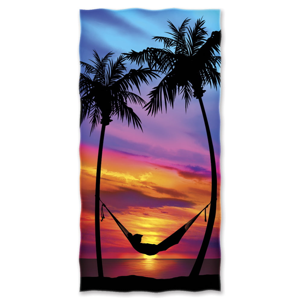 Wood Surfboard Necklace Beach Palm Tree Jumping Dolphin Purple Red Sunset 