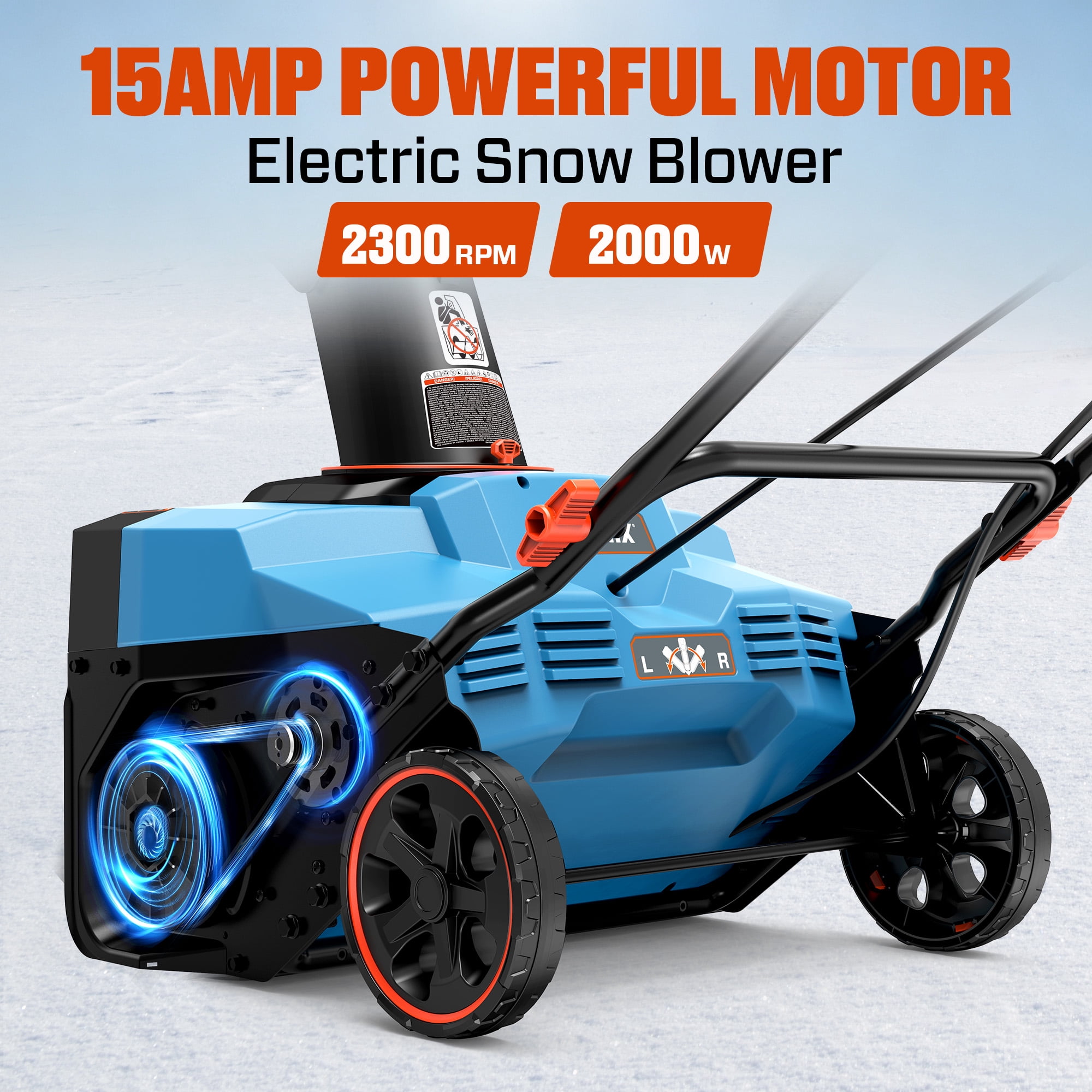 SENIX 40V 21 Inch Brushless Snow Thrower Cordless Snow Blower