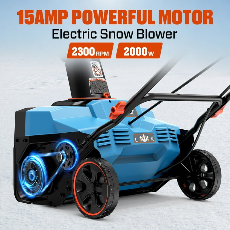 SENIX 21-Inch 15A Corded Electric Push Snow Blower,12-Inch