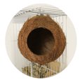 thumbnail image 3 of Nido de loro para mascotas, casa de cáscara de coco natural, jaula, comedero para periquitos, pájaros, hámsteres, juguetes, 3 of 4