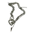 thumbnail image 2 of Heart Lock Chain Necklace All-Match Choker Necklace Choker Chain for Women, 2 of 10