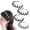 4PC, A, variant on 4PCS Wavy Crystal Headband Butterfly, Crystal Butterfly Hair Hoop Headband, Wave Rhinestone Headbands for Women's Hair, Sparkling Fashion Hair Accessories (4PC, B)