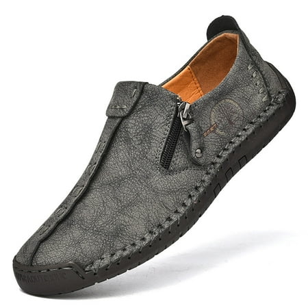 

Men‘s Vintage Lightweight Breathable Handmade Loafer Shoes For Outdoor