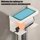 thumbnail image 5 of Soporte de pared para secador de pelo con adhesivo sin clavos, instalación sin taladros para baño, construcción de aleación, impermeable y a prueba de humedad, incluye adhesivo., 5 of 6
