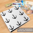 thumbnail image 4 of FORMRS 3 Ring Photo Album 4"x6" Self Adhesive Large Capacity PU Leather Cover, Anchor Pattern, 4 of 8