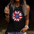 thumbnail image 2 of Zynoxe Womens Patriotic Tank Tops Fashion Sleeveless Independence Day T Shirts for Women Casual Summer Round Neck Graphic Tees (#04 Black,M), 2 of 5