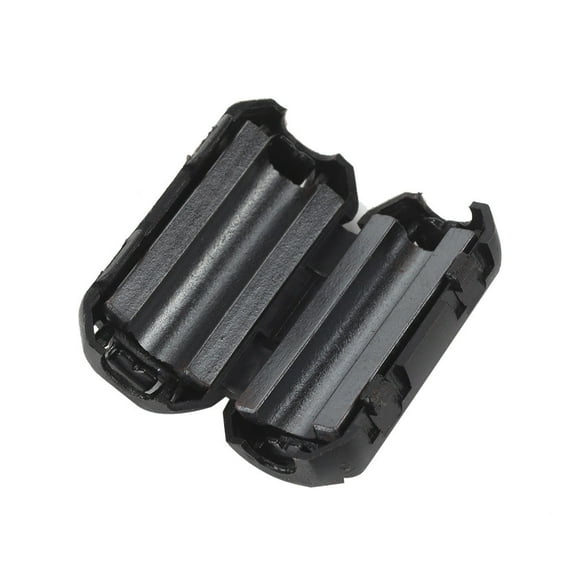 10Pcs Black Clip-On Ferrite Core RFI EMI Noise Filters - for 5mm Cables, Audio/AV/Data Lines - Easy Install, Mini Size