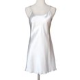 thumbnail image 5 of haxmnou womens satin silk nightdress nighties ladies nightwear sleepwear pyjamas white l, 5 of 6