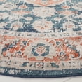 thumbnail image 3 of SAFAVIEH Madison Emmet Traditional Area Rug, Navy/Rust, 6'7" x 6'7" Round, 3 of 8