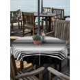 thumbnail image 2 of Outdoor Tablecloth with Umbrella Hole for Patio/Picnic/Party/Camping, Black Striped Waterproof Table Cloth Round Cover Washable, Black Ombre Farmhouse Stripes (Dia 60"), 2 of 9