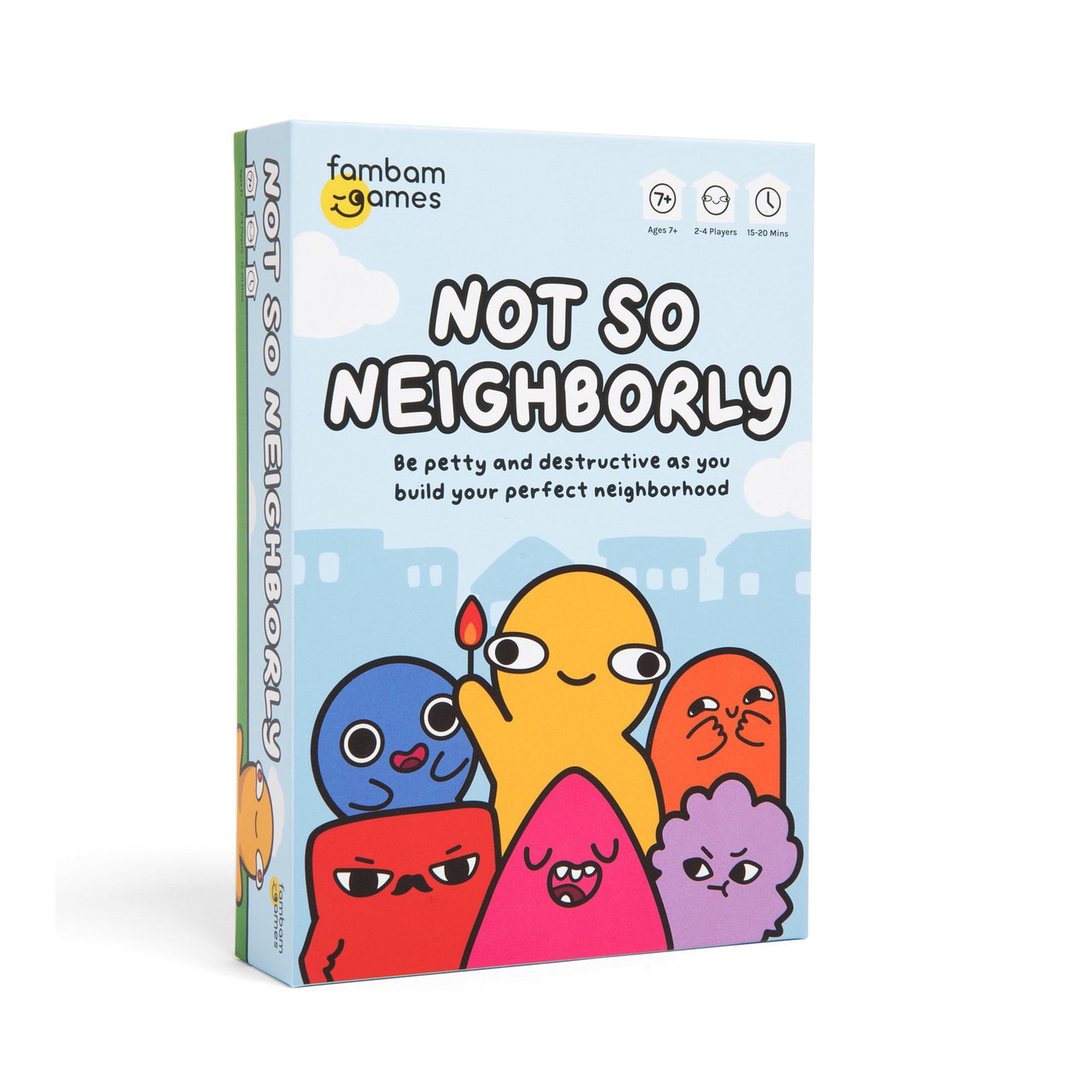 FamBam Games Not So Neighborly Card Game, Ages 7+, Perfect for Game Nights (Walmart Exclusive)