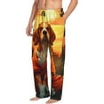 thumbnail image 2 of Yiaed Sunset Meditating Dog Print Men's Lounge Pants, Loose PJ Bottoms, Long Pajama Pants for Men-XX-Large, 2 of 5