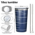 thumbnail image 4 of Blue and White Modern Art Geometric 10oz Tumblers Stainless Steel Tumbler with Lid and Straw,Vacuum Insulated Double Wall Travel Tumbler Cups with Cleaning Brush for Coffee, Tea, 4 of 4