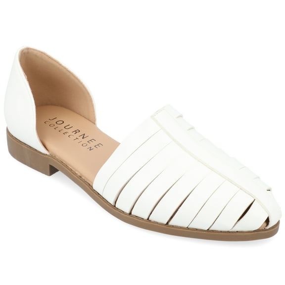 Journee Womens Anyah Ankle Cuff Slip On Almond Toe Flats