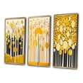 thumbnail image 3 of Designart "Minimal Art Abstract Yellow Forest II" Landscape Trees Framed Wall Art Set Of 3 - Yellow Trees Frame Gallery Wall Set For Home Decor, 3 of 6