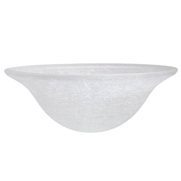 Aspen Creative 23504-01, Frosted Fabric Texture Glass Shade for Medium Base Socket Torchiere Lamp, Swag Lamp and Pendant,15-3/4" Diameter x 6" Height.