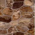 thumbnail image 1 of Rouleau de Papier Peint Rétro en Pierre Jaune Foncé, Brun, 1 of 2