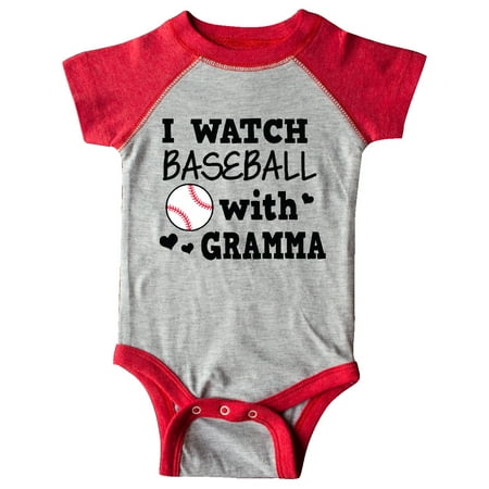 

Inktastic I Watch Baseball with My Gramma Gift Baby Boy or Baby Girl Bodysuit