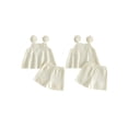 thumbnail image 2 of Loicainy Toddler Baby Girl Summer Outfit 6 12 18 24 Months 2T 3T 4T Casual Decorative Flower Design Sleeveless Tops and Shorts 2 Pcs Clothes Set, 2 of 9