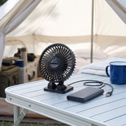 Fan, Small Desk Fan with 3 Settings, Personal Quiet Fan with Strong Airflow and Low Noise, Desktop Office Portable Cooling Fan - 3.2ft Cord (Black)