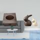 thumbnail image 2 of Elegante juego de caja de pañuelos de madera y estatua de cerámica para baño, coche y hogar. Organizador decorativo con servilletero de con, 2 of 8