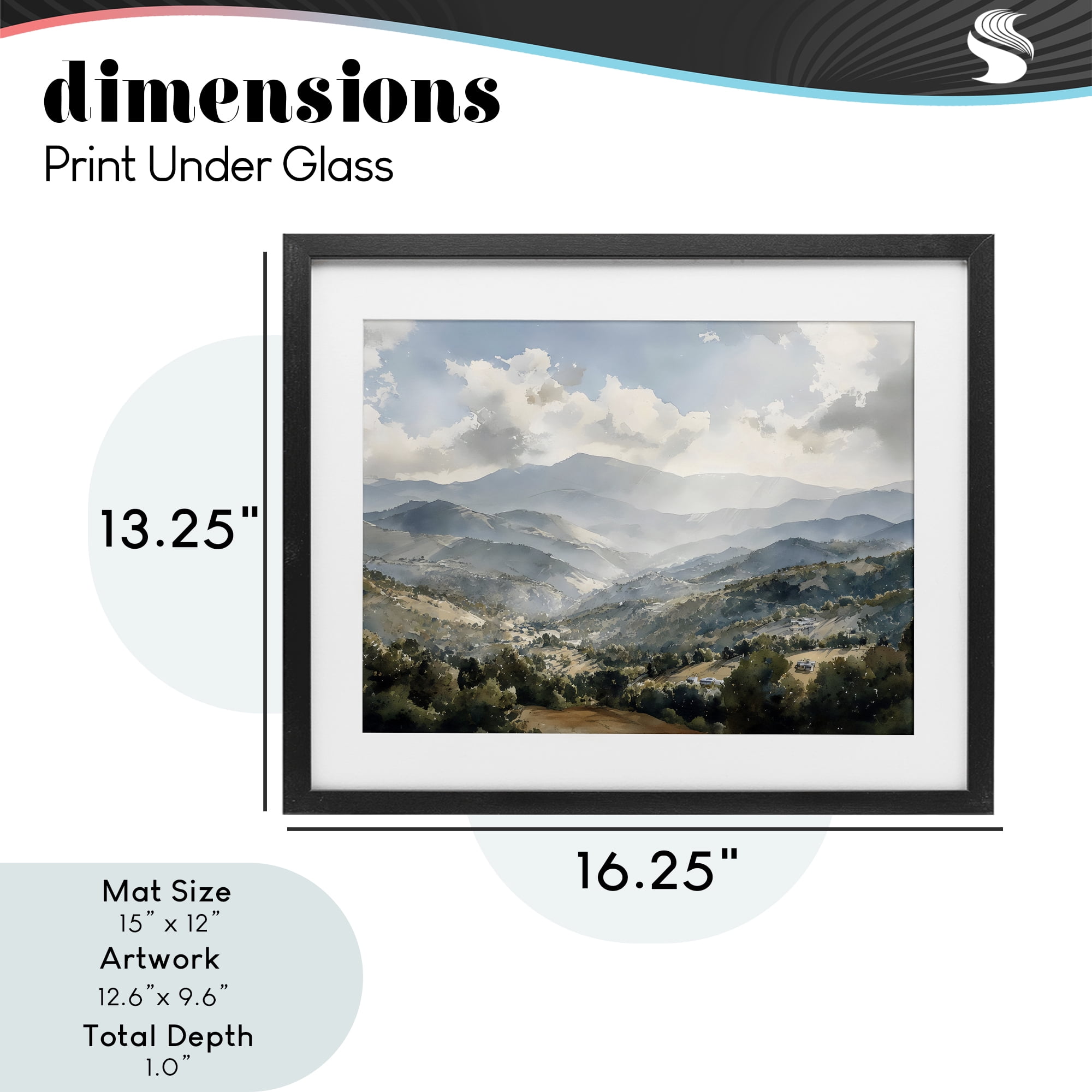 Stupell Industries Everything Under The Sun Black Framed Print Under Glass, design by Franklyn Gregory