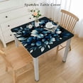 thumbnail image 2 of nygtbtfer Modern Abstract Floral Table Cloth, Fitted Tablecloths with Elastic Edge, WipeableTable Cover for Kitchen Wedding Contemporary Painting Art, 2 of 7