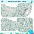 thumbnail image 6 of Fluffy Pajamas Set Fuzzy Winter Warm Pj Sets Pullover Tops and Long Pants Green Leaf Pattern Large, 6 of 7