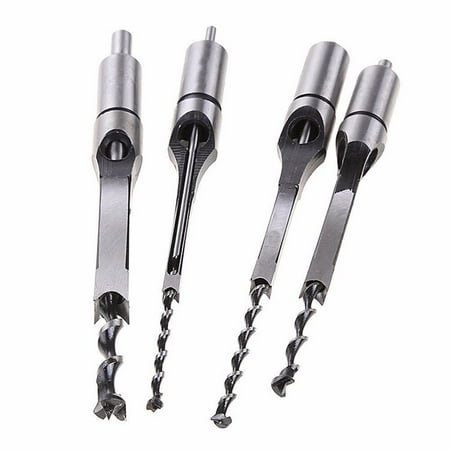 

Jmntiy 4 Pcs Square Hole Saw Mortise Drill Bit Set Mortising Chisel Woodworking Tool Clearance