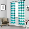 thumbnail image 3 of BalsaCircle 52 x 108 in Turquoise Cabana Stripe Curtains Drapes Panels with Grommet Window Treatments - Home Decorations, 3 of 8