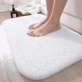 thumbnail image 1 of Bathroom Rug Mat, Extra Soft And Absorbent Bath Rugs, Washable Non-slip Carpet Mat For Bathroom Floor, Tub, Shower Room (24"x16", White), 1 of 1